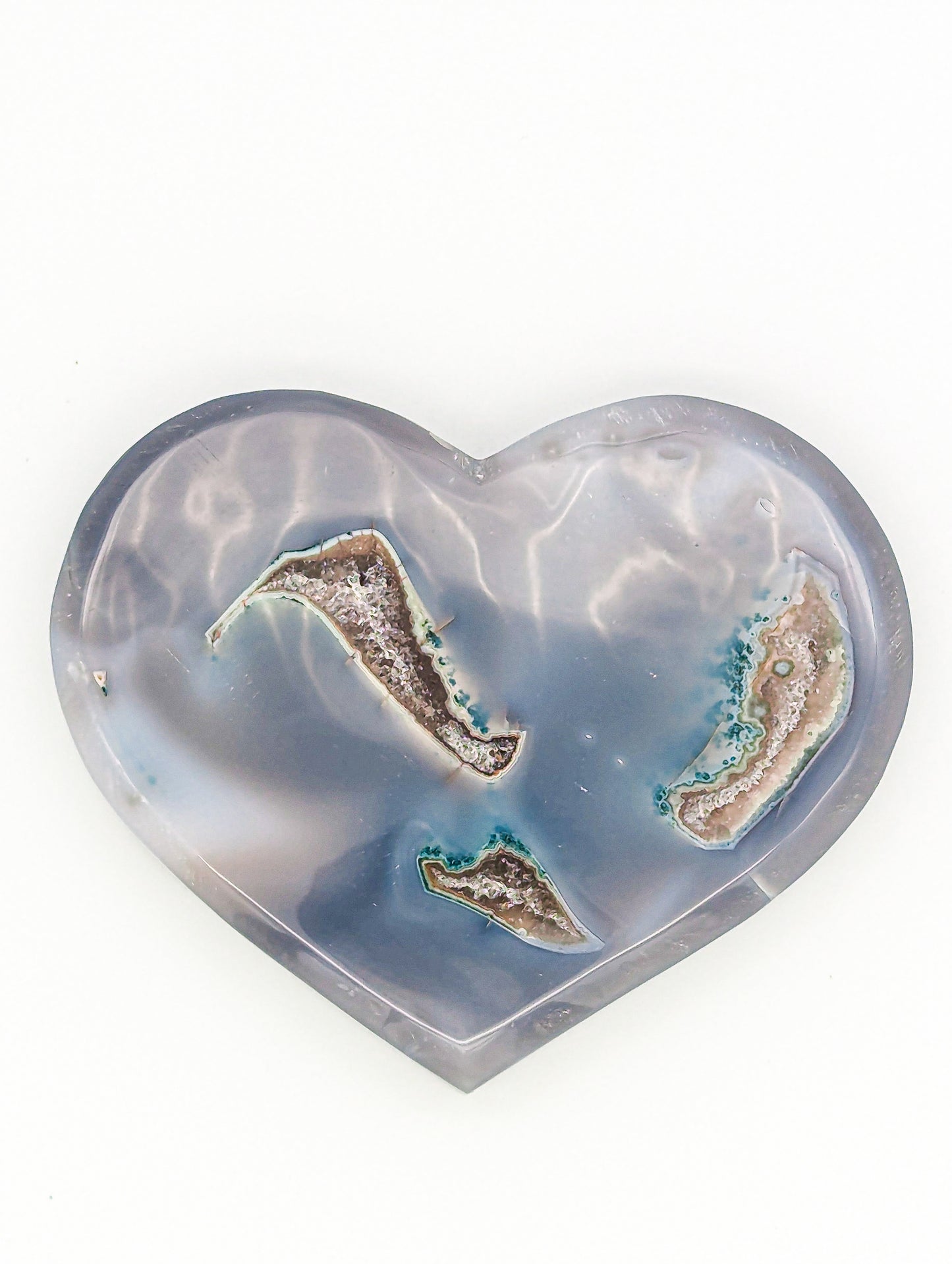 Purple Agate Heart with Amethyst core