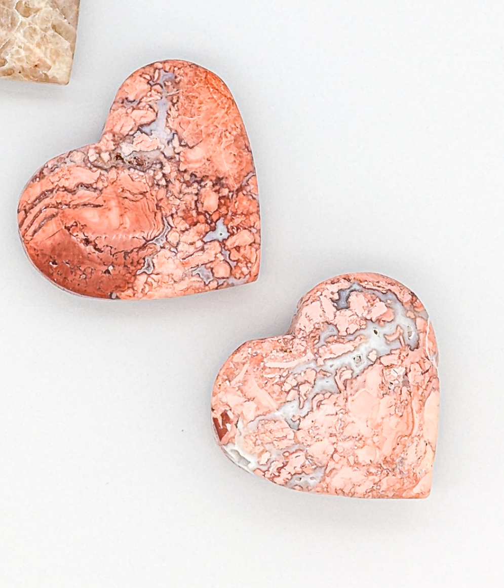 Pink Agate Heart