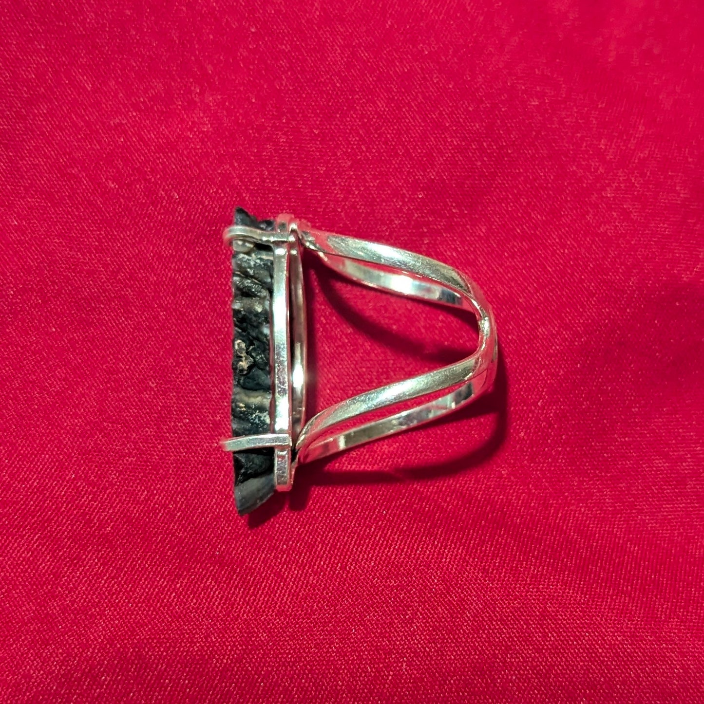 Zebra Agate Geode Ring