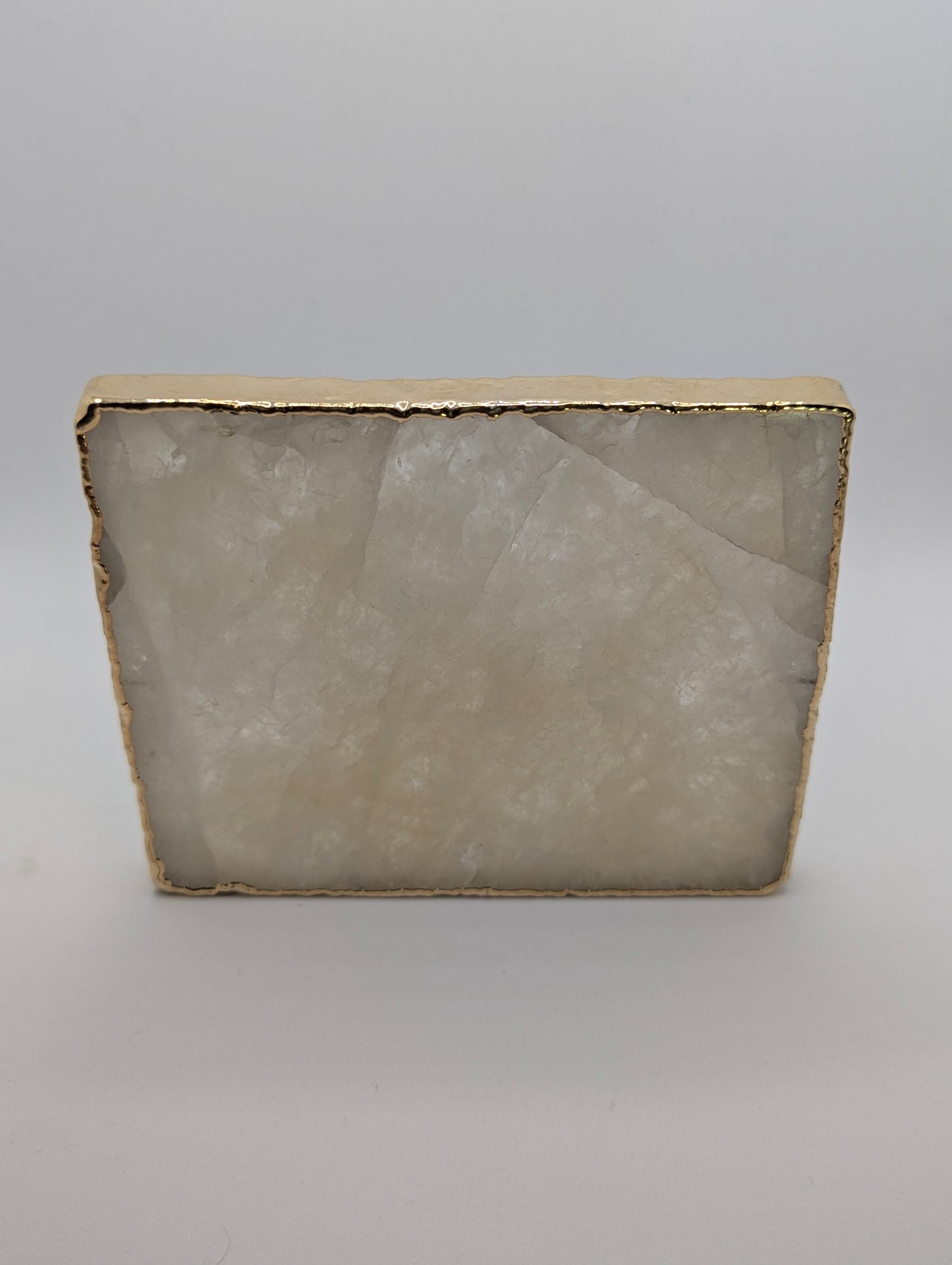 Aventurine and gold Coasters (set of 4)