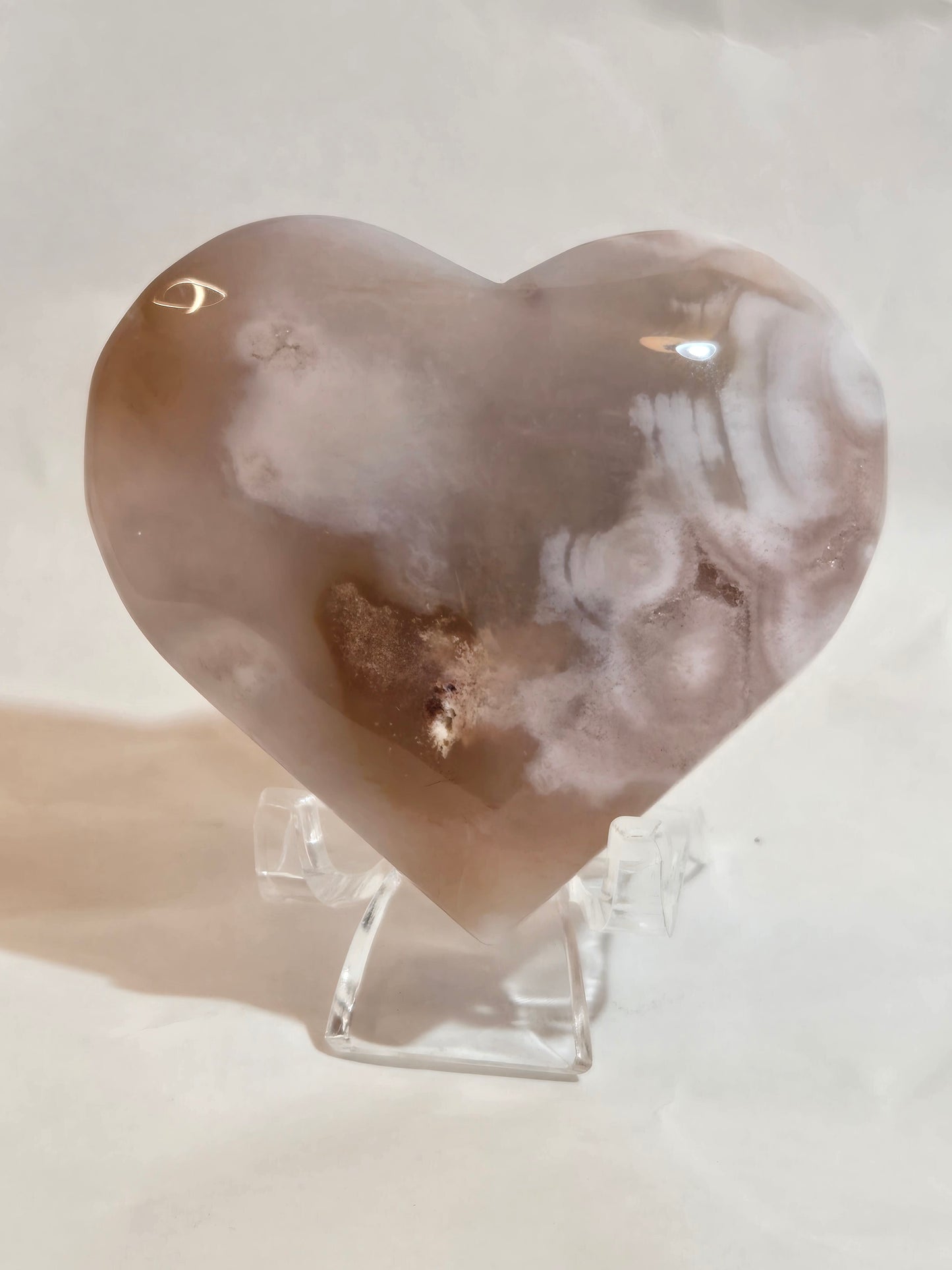Flower Agate Heart