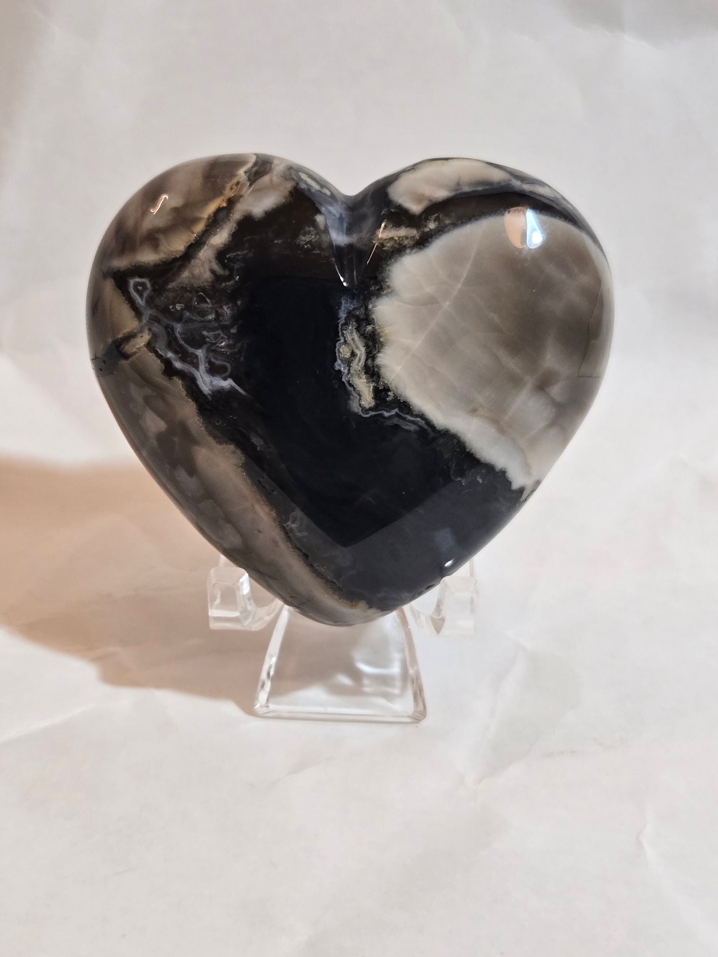 Volcano Agate heart
