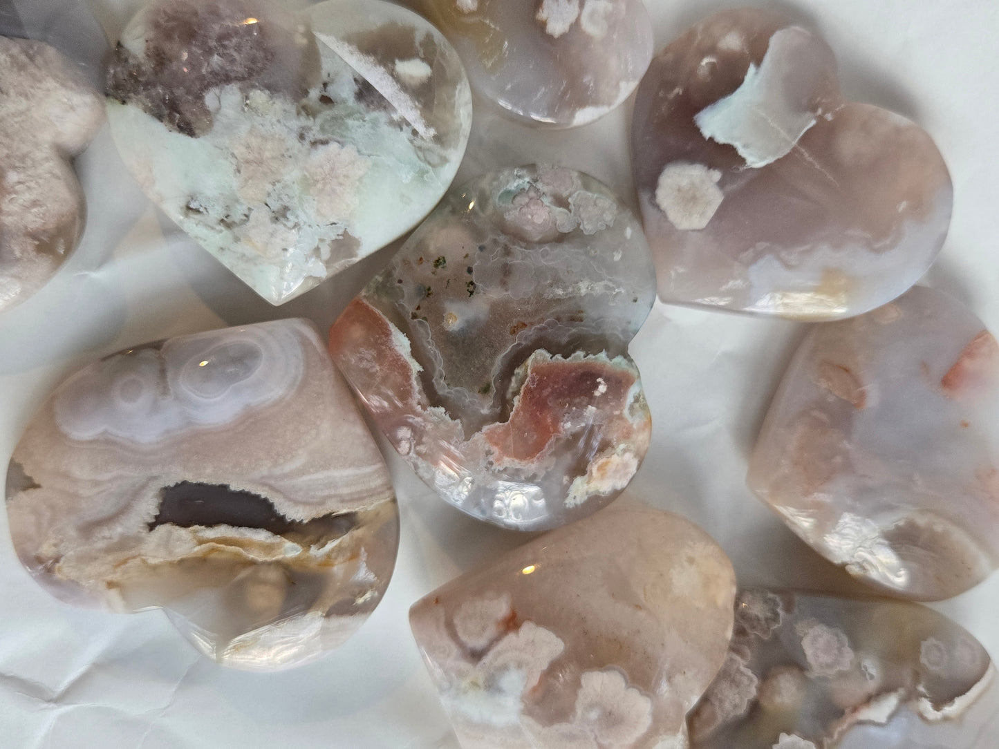Flower Agate Heart