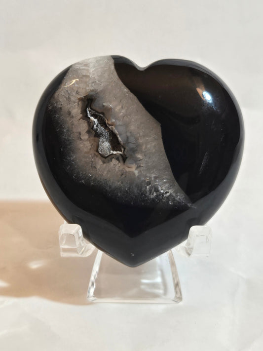 Black Agate Heart