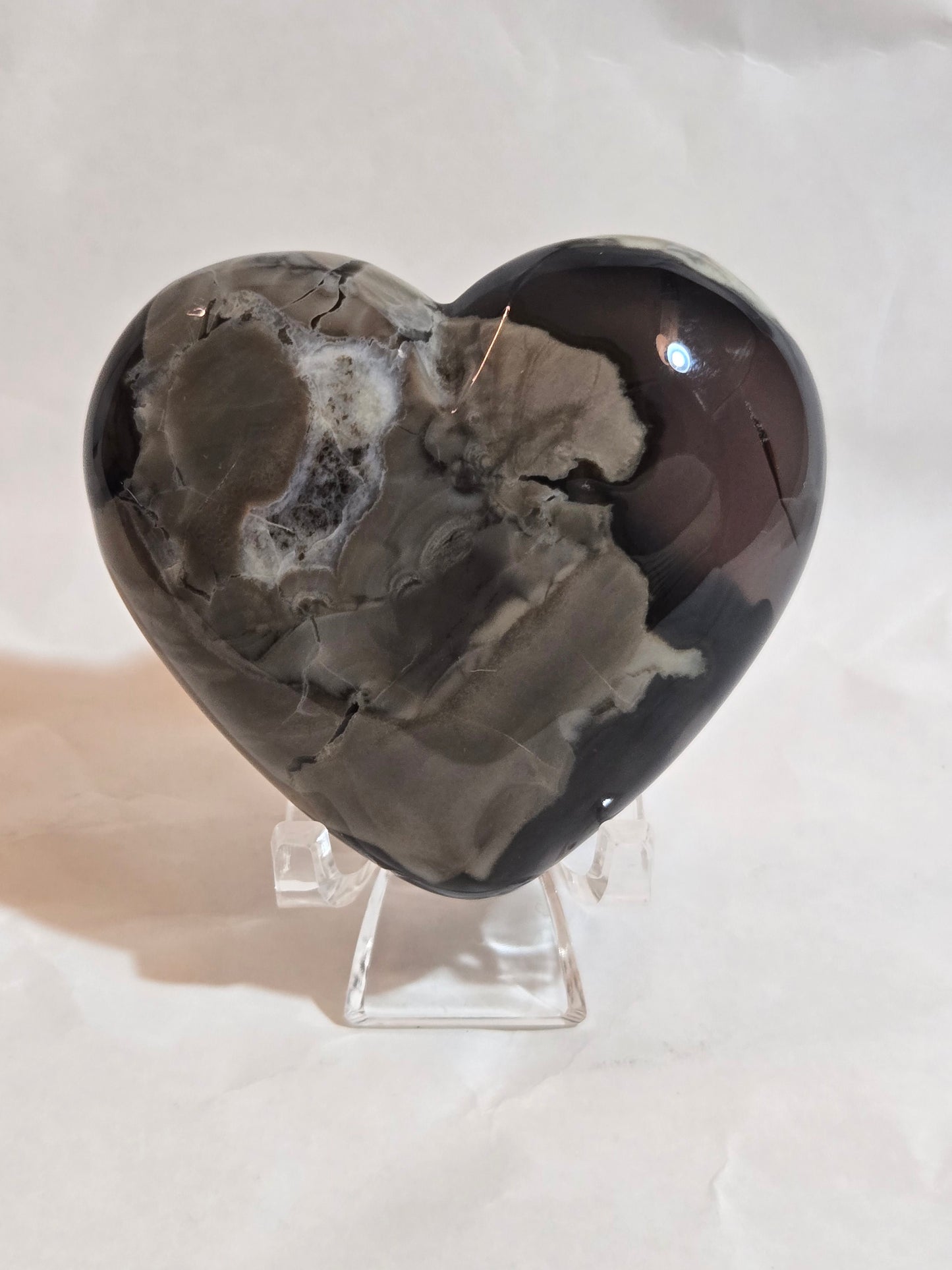 Volcano Agate heart