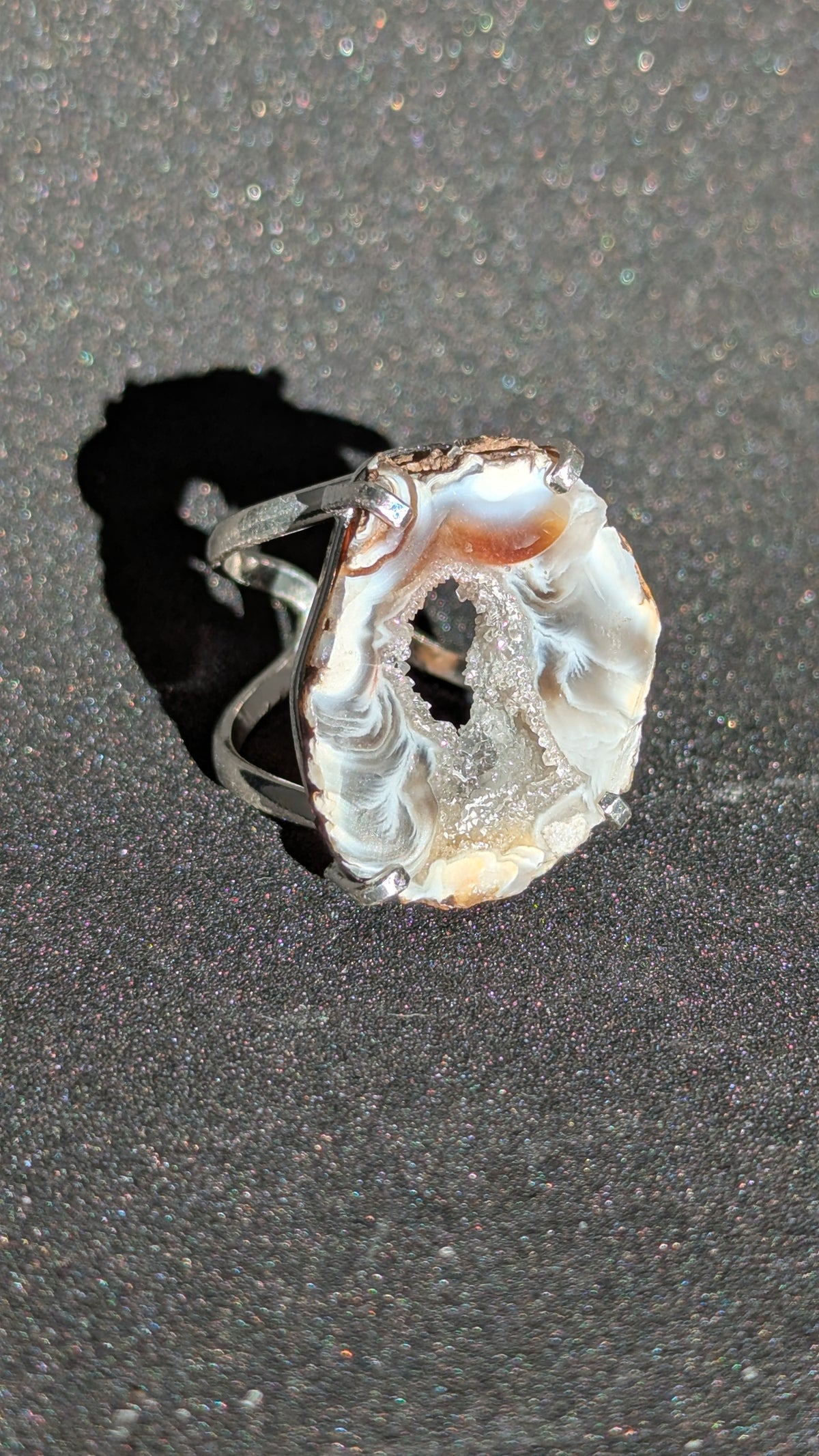 Celestial Abyss Geode Ring