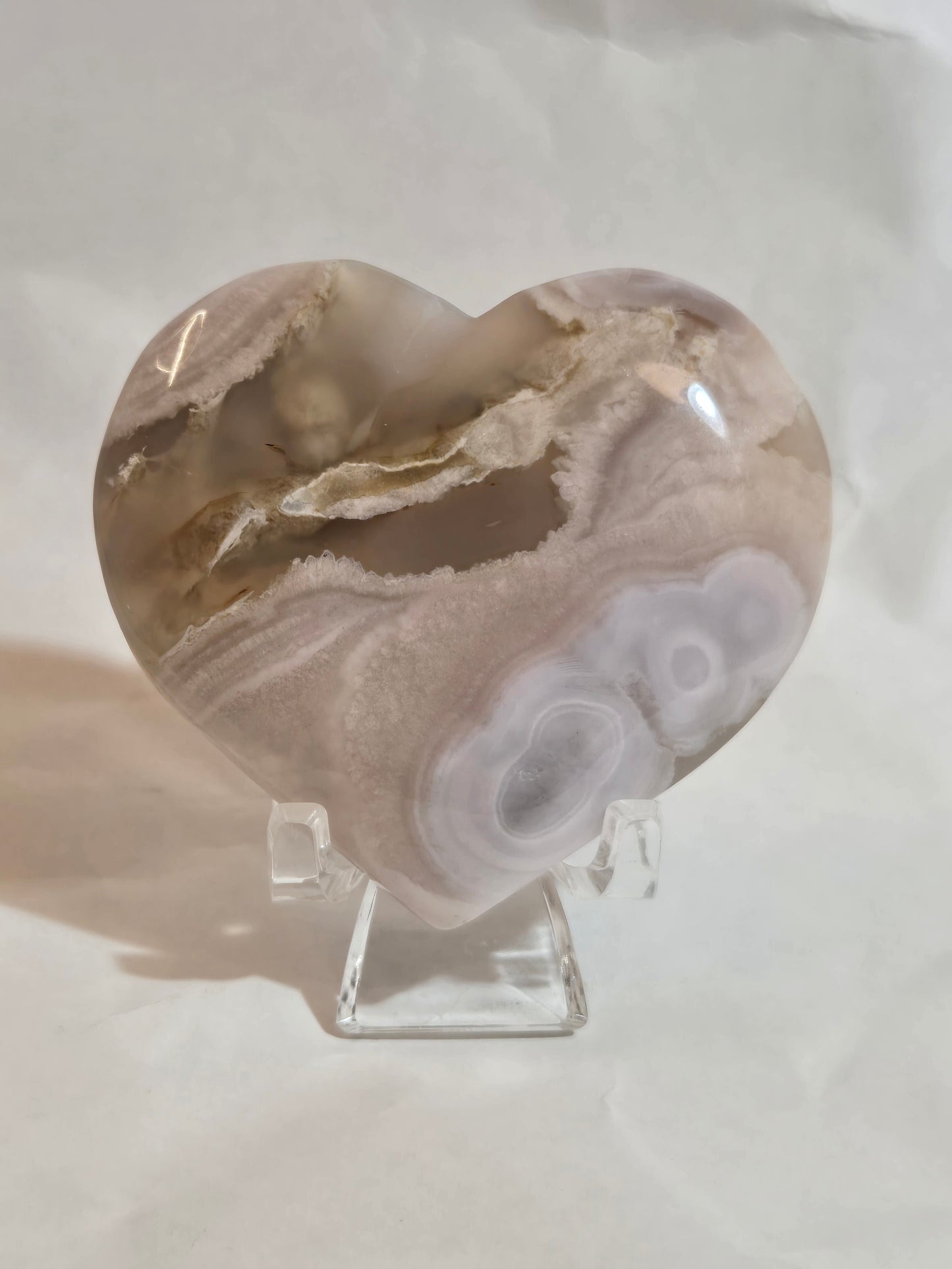 Flower Agate Heart