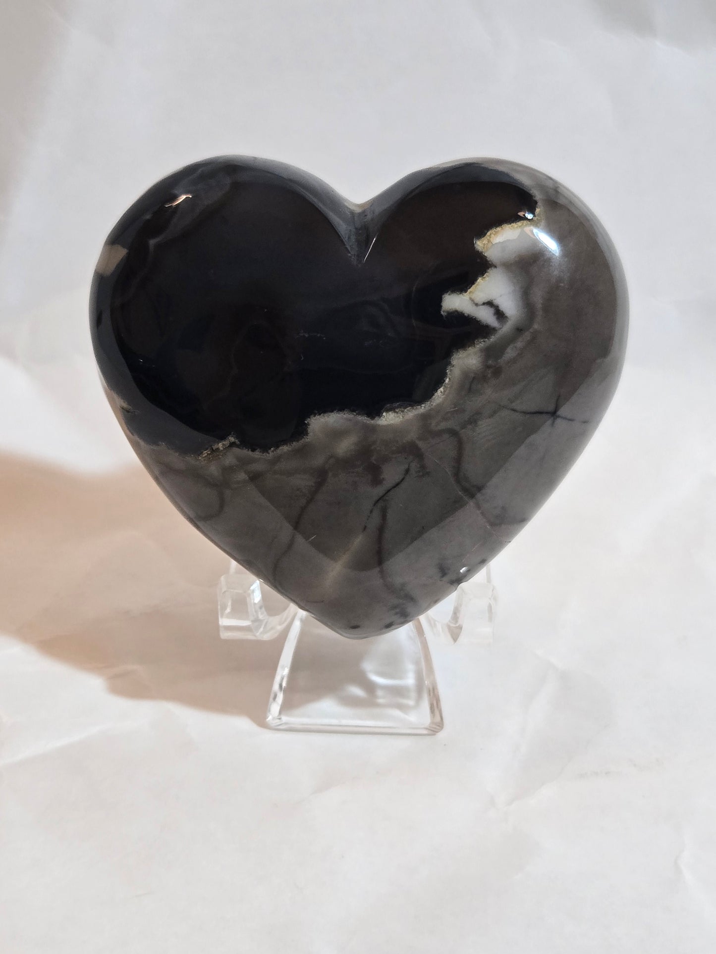 Volcano Agate heart