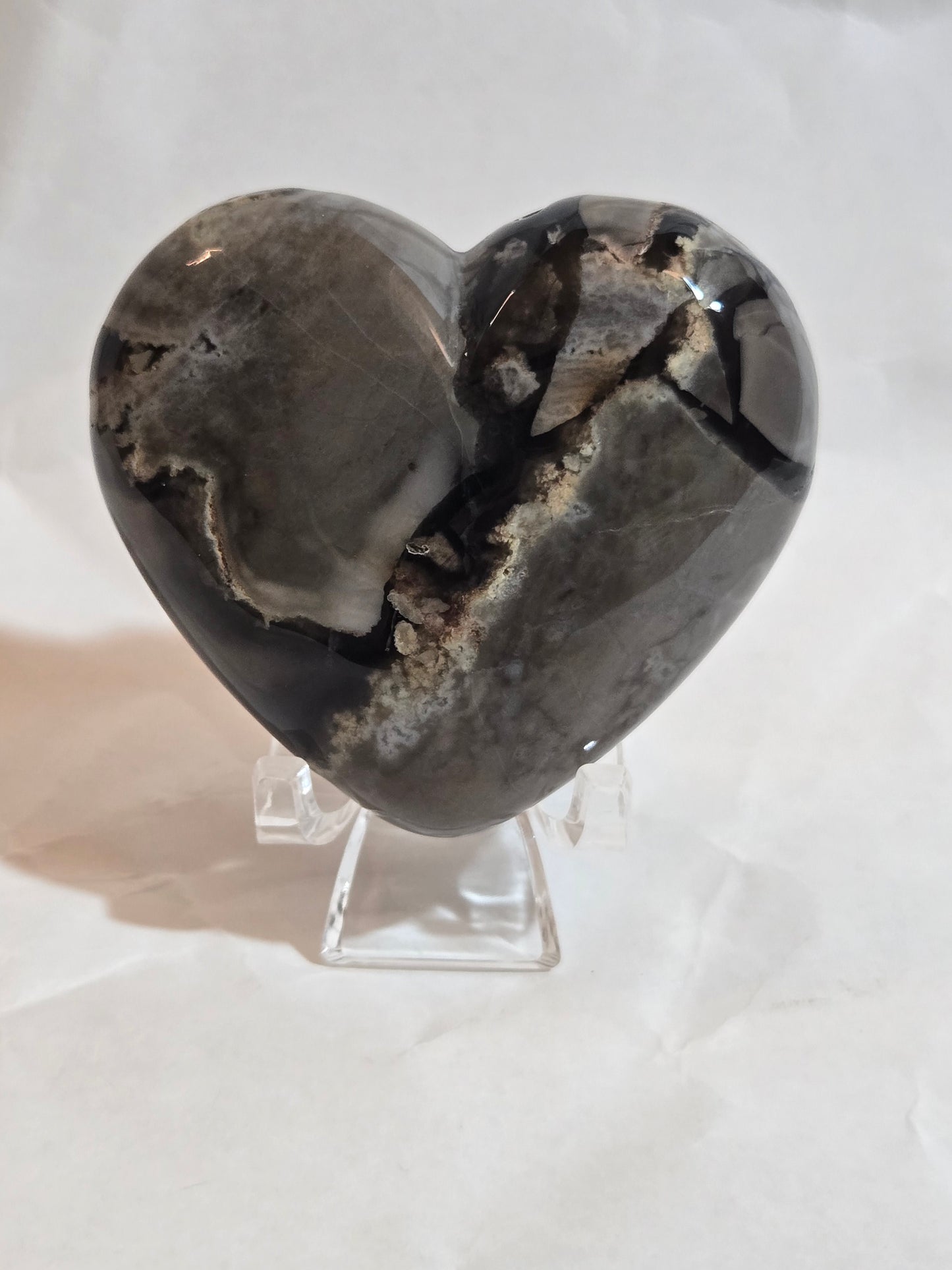 Volcano Agate heart