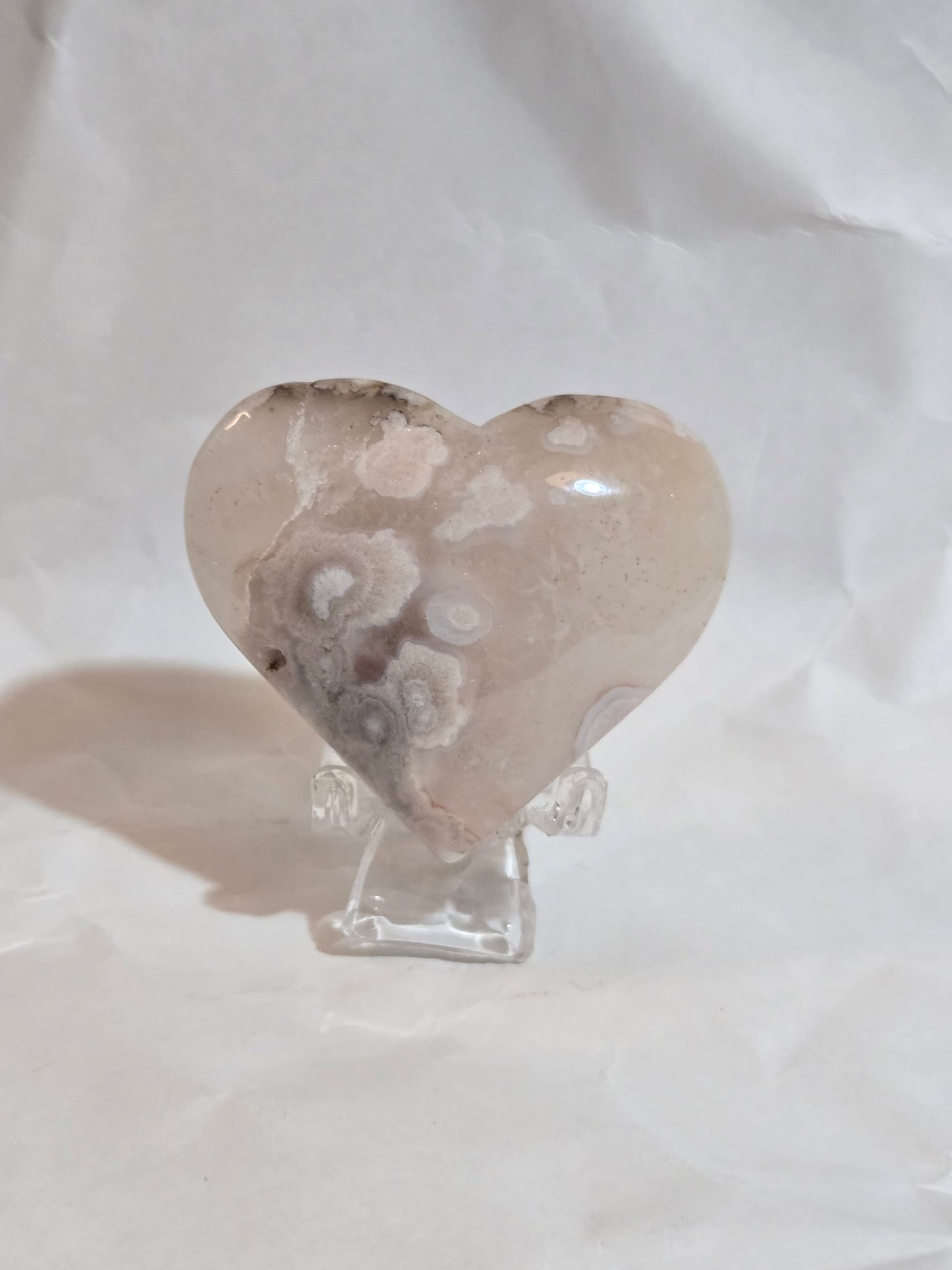 Flower Agate Heart