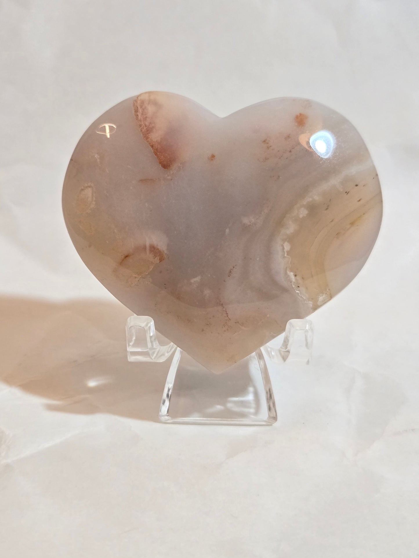 Flower Agate Heart