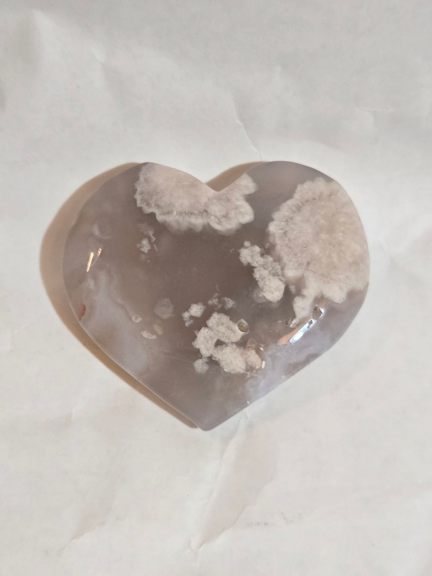 Flower Agate Heart