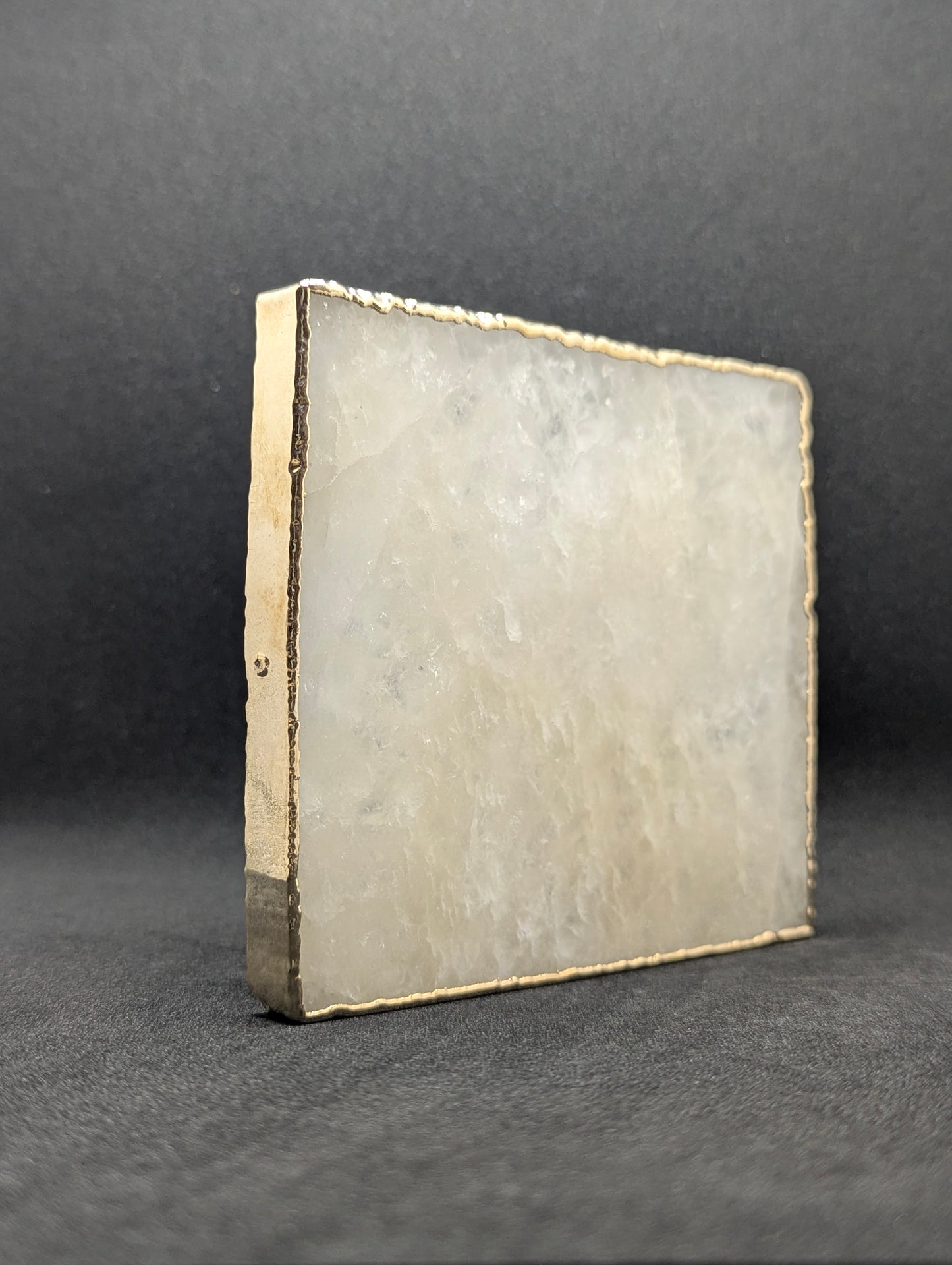 Aventurine and gold Coasters (set of 4)