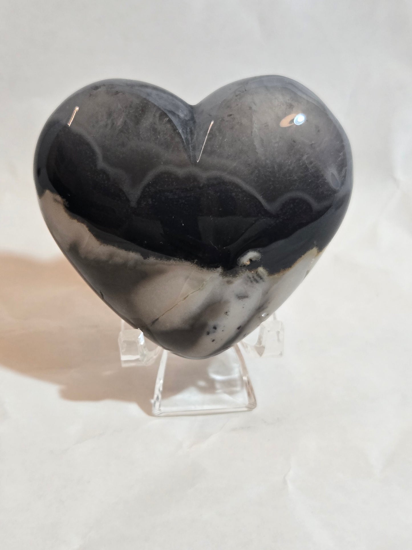 Volcano Agate heart