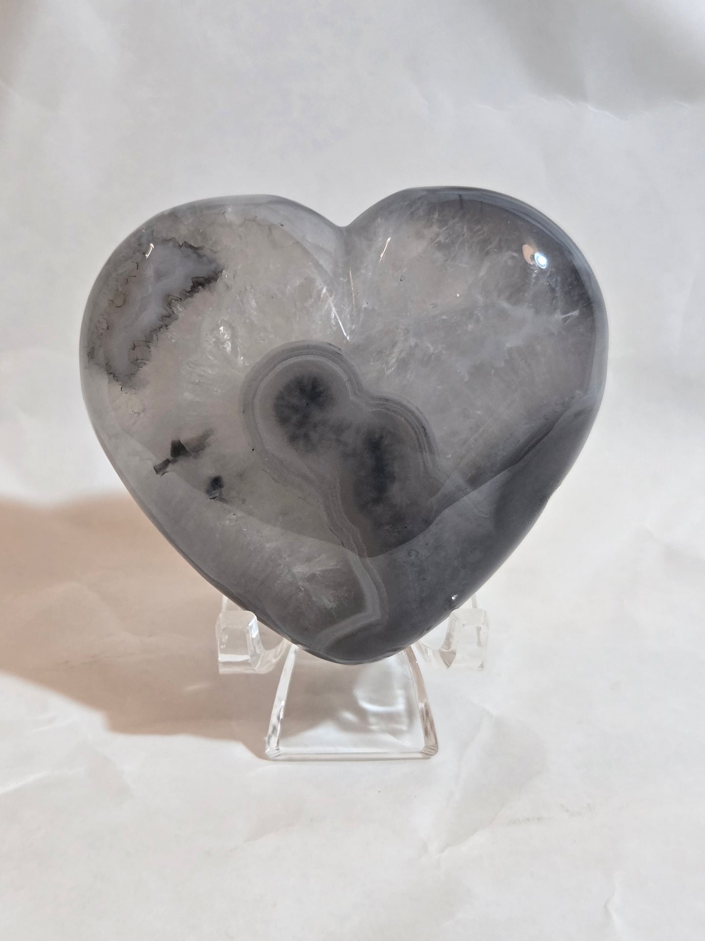 Volcano Agate heart