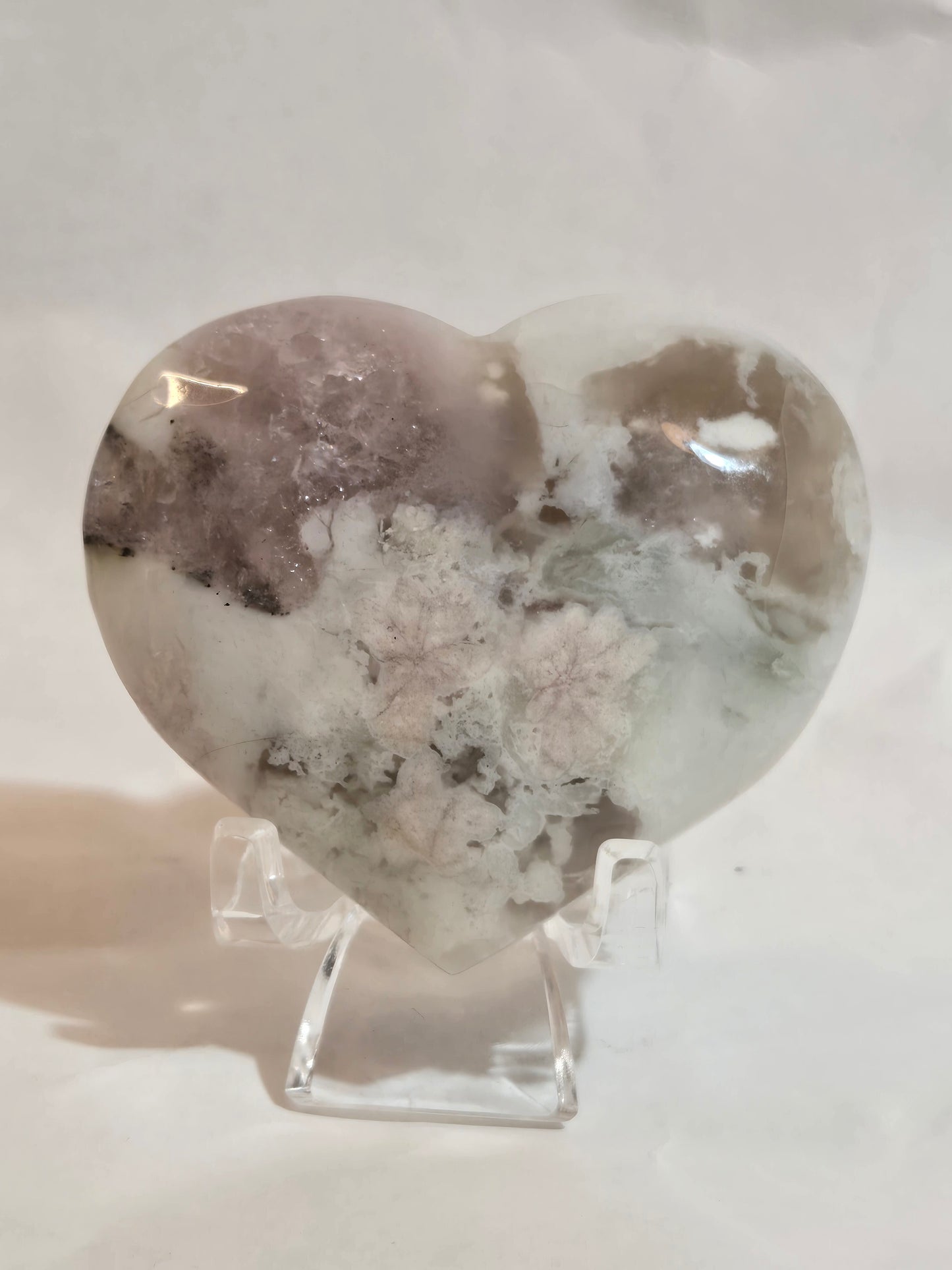 Flower Agate Heart
