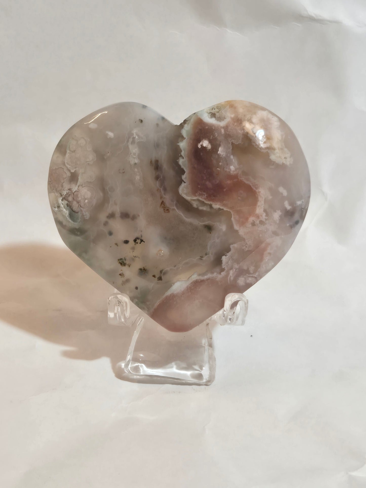 Flower Agate Heart