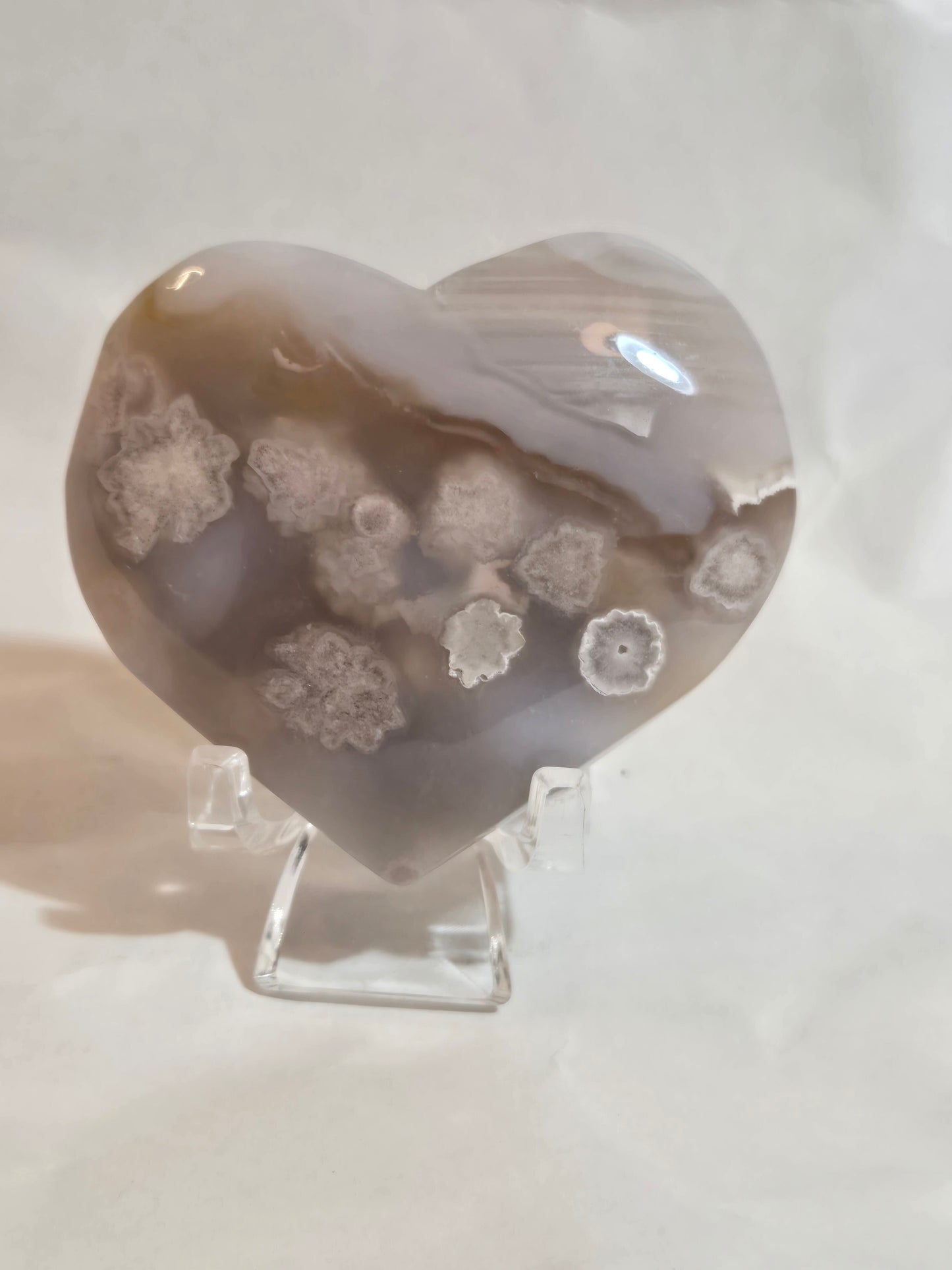 Flower Agate Heart